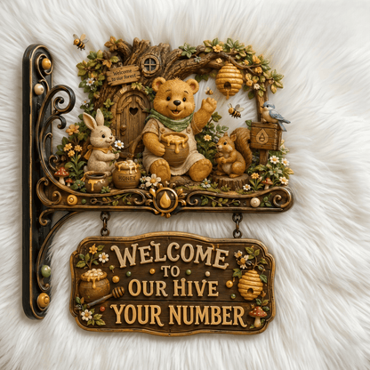 Honey Bear Premium Welcome Sign TNSM