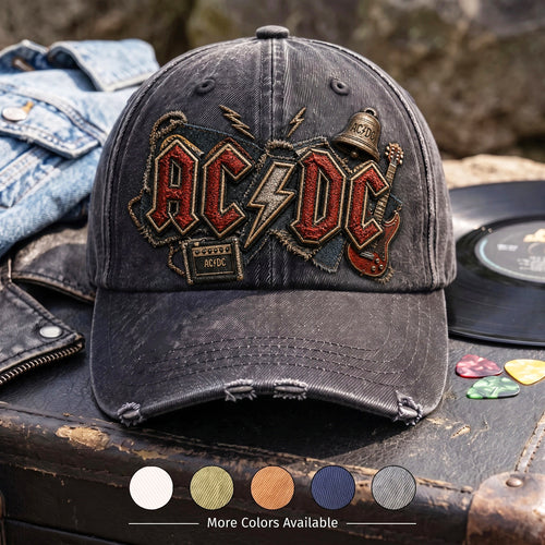 ACD Rock Logo Guitar Bell Denim Cap