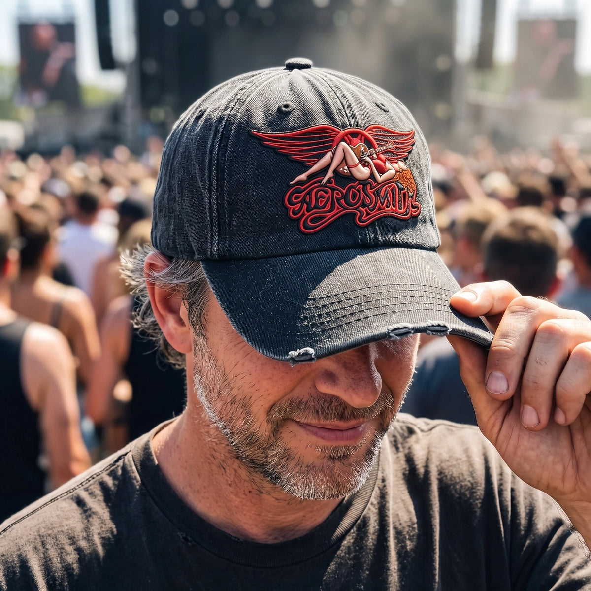 AER Pinup Guitar Wings Denim Cap