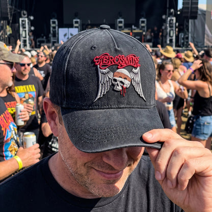 AER Winged Skull Logo Denim Cap