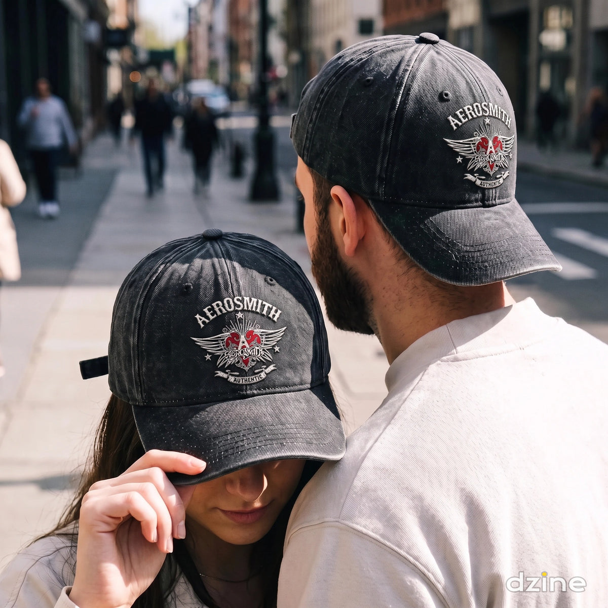 AER Authentic Heart Wings Denim Cap