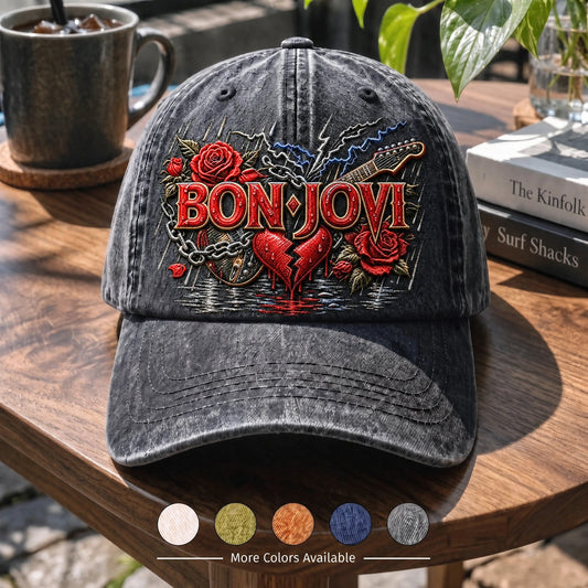 BJO Shattered Heart Guitar Denim Cap