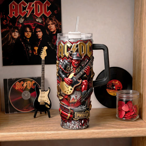 Premium ACDC 40oz Tumbler With Handle