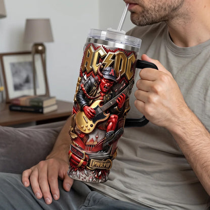 Premium ACDC 40oz Tumbler With Handle